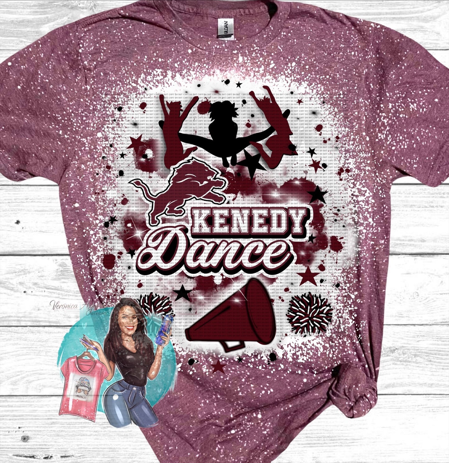 Kenedy Lions Dance Bleached T-Shirt