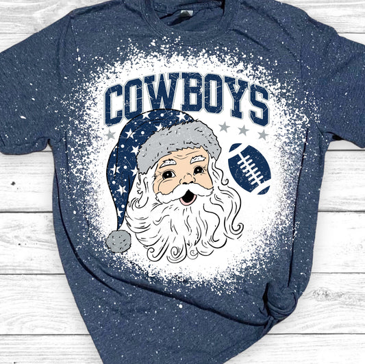 Santa Cowboys Bleached T-Shirt