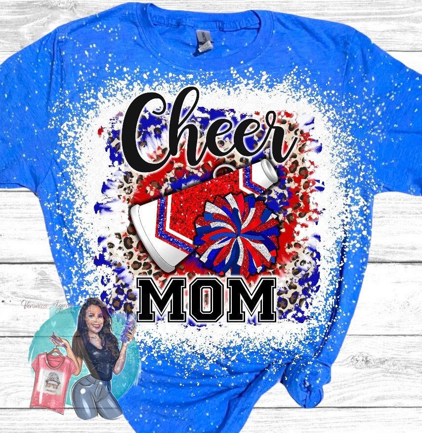 Cheer Mom Bleached T-Shirt