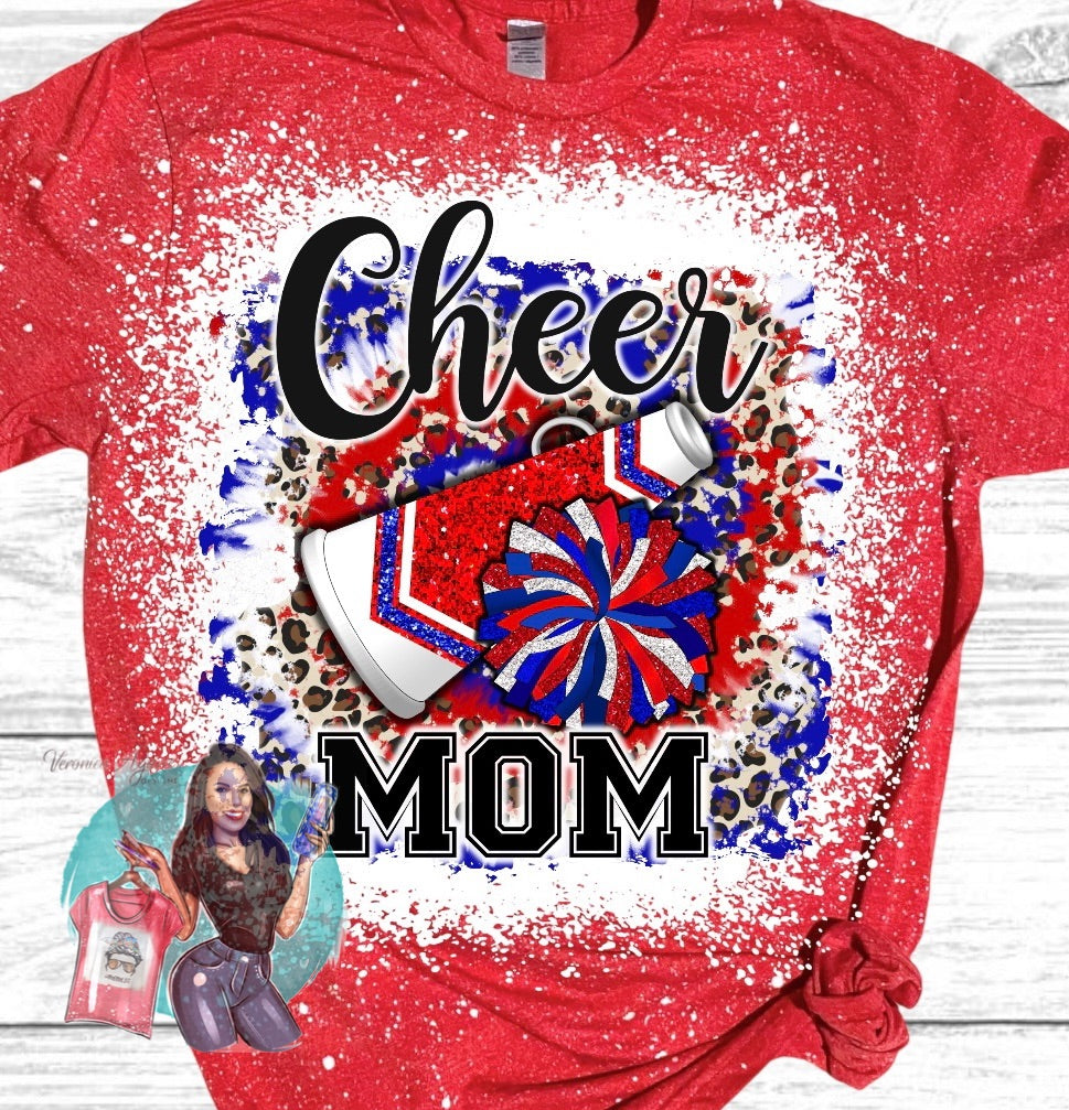 Cheer Mom Bleached T-Shirt