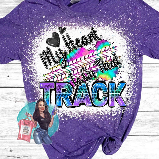 My Heart Is On That Track Bleached T-Shirt