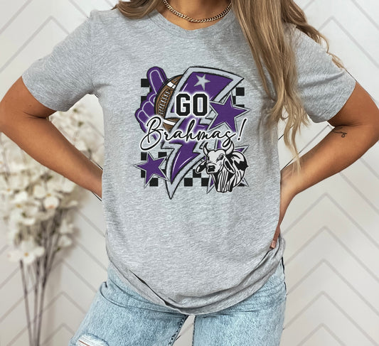 Brahmas Football Lighting T-Shirt