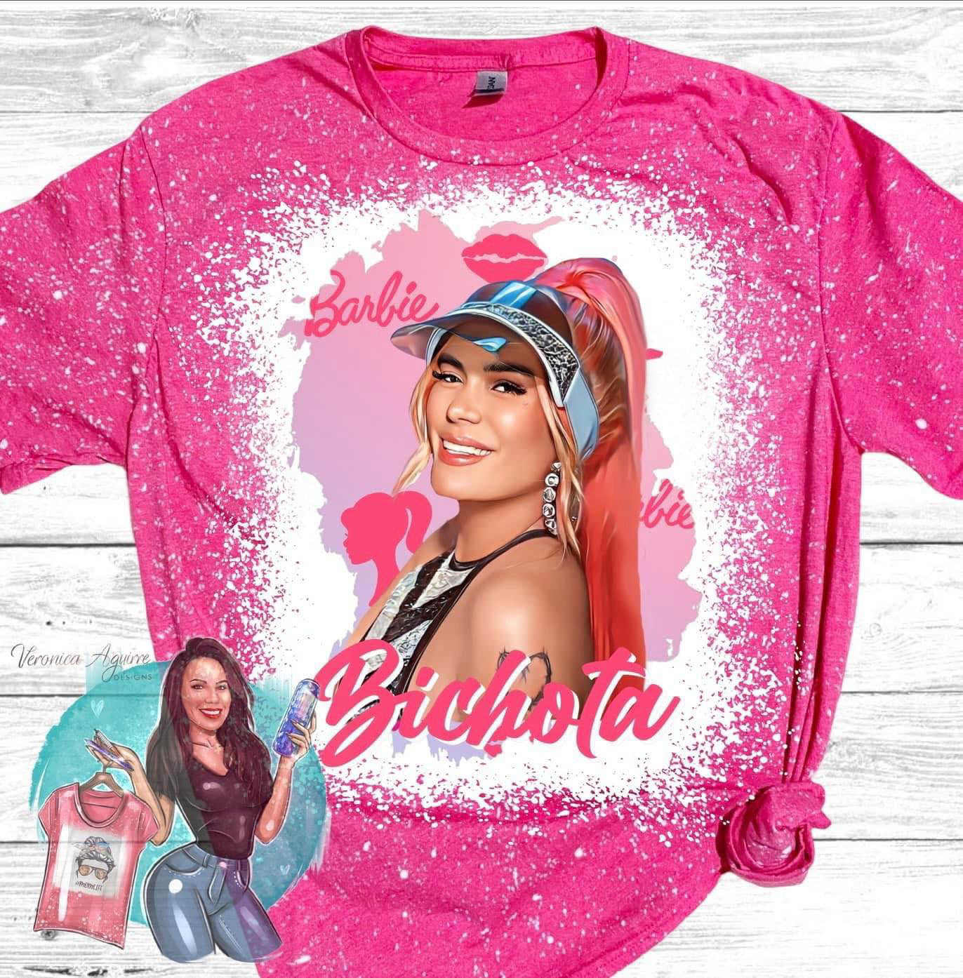 Karol G Bichota Barbie Bleached T-Shirt