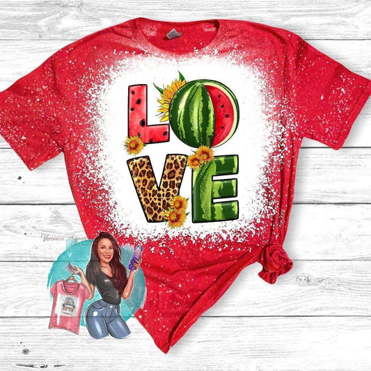 Love Watermelon Bleached T-Shirt