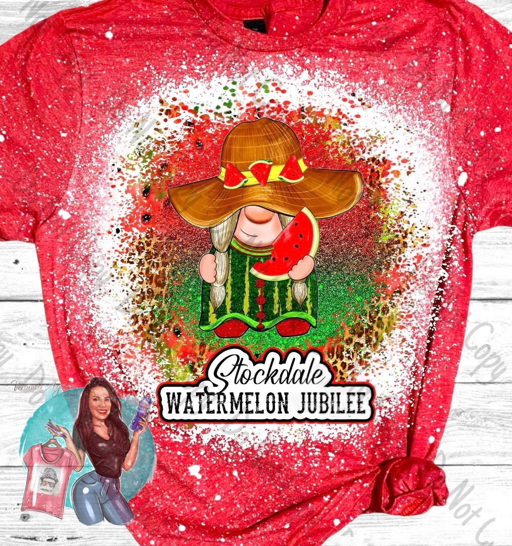 Gnome Stockdale Watermelon Jubilee Bleached T-Shirt