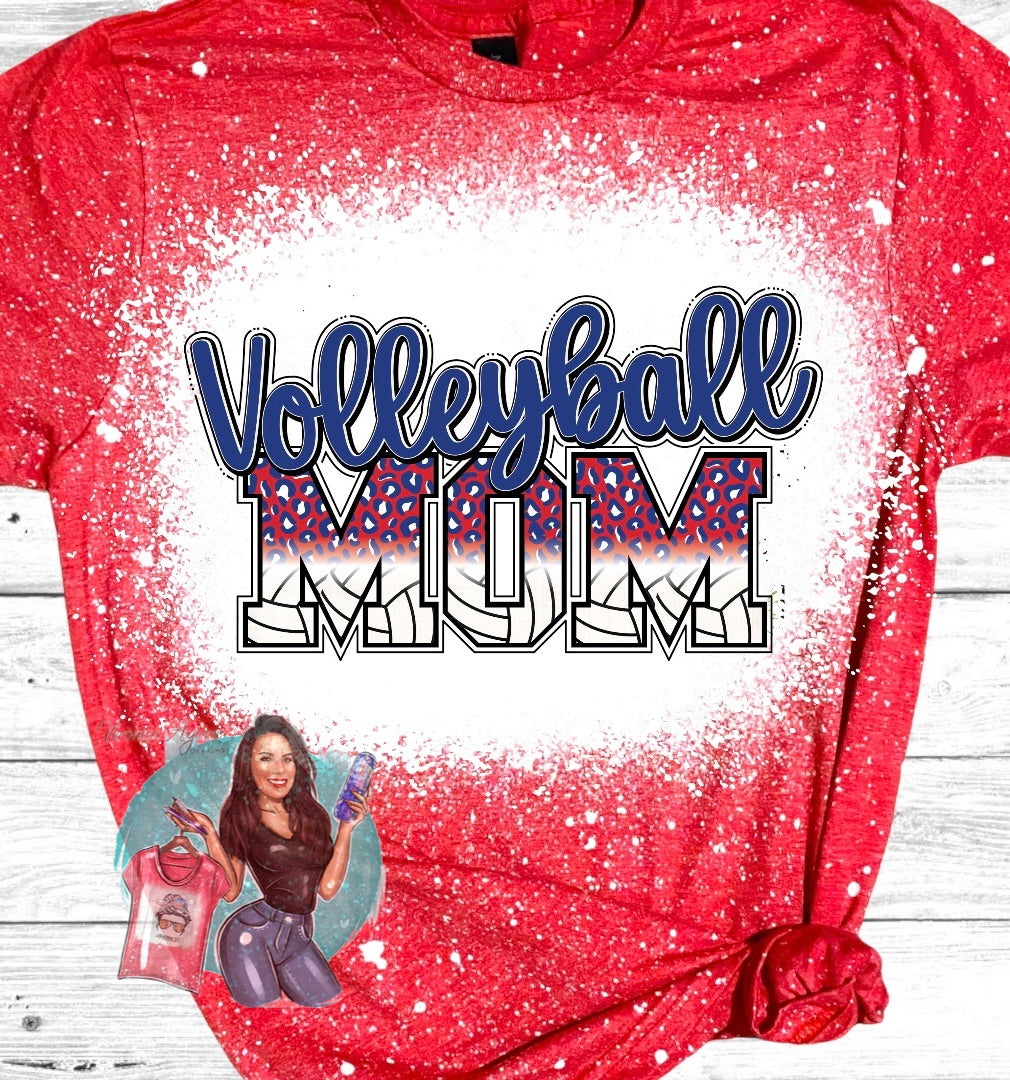 Volleyball Mom Bleached T-Shirt