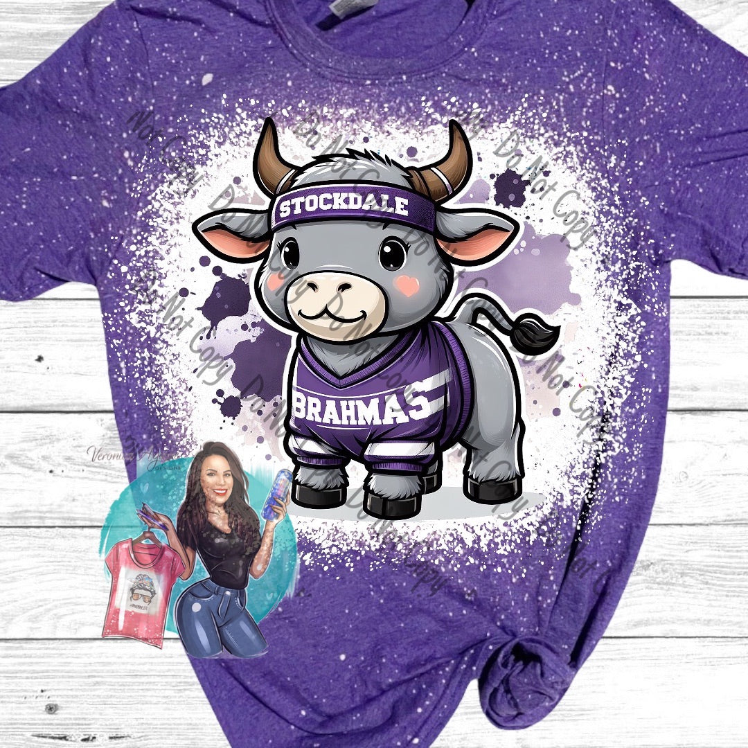 Stockdale Brahmas Baby Bull Bleached T-Shirt