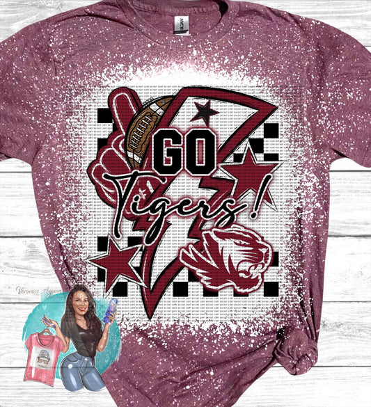 Floresville Tigers Lighting Bleached T-Shirt