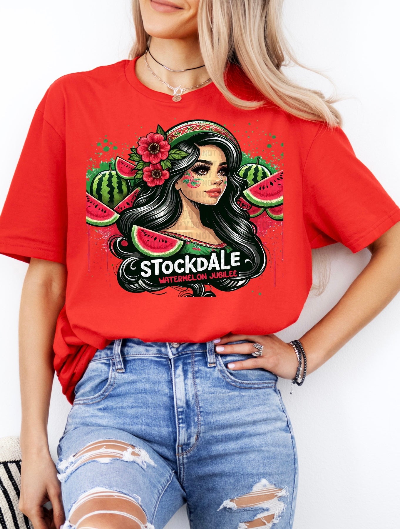 Beautiful Woman Stockdale Watermelon Jubilee T-Shirt