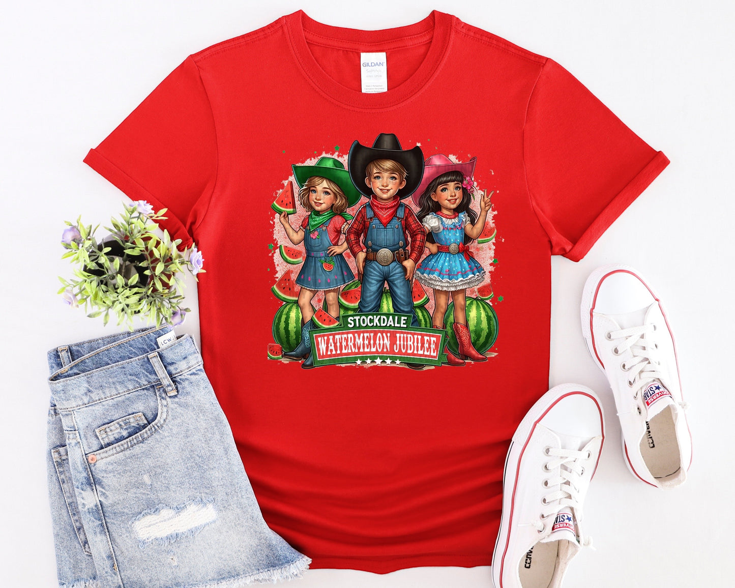 Cowboys Cowgirls Stockdale Watermelon Jubilee T-Shirt