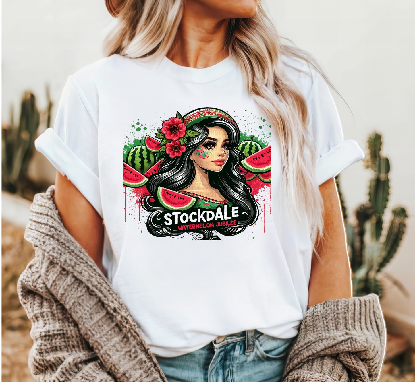 Beautiful Woman Stockdale Watermelon Jubilee T-Shirt