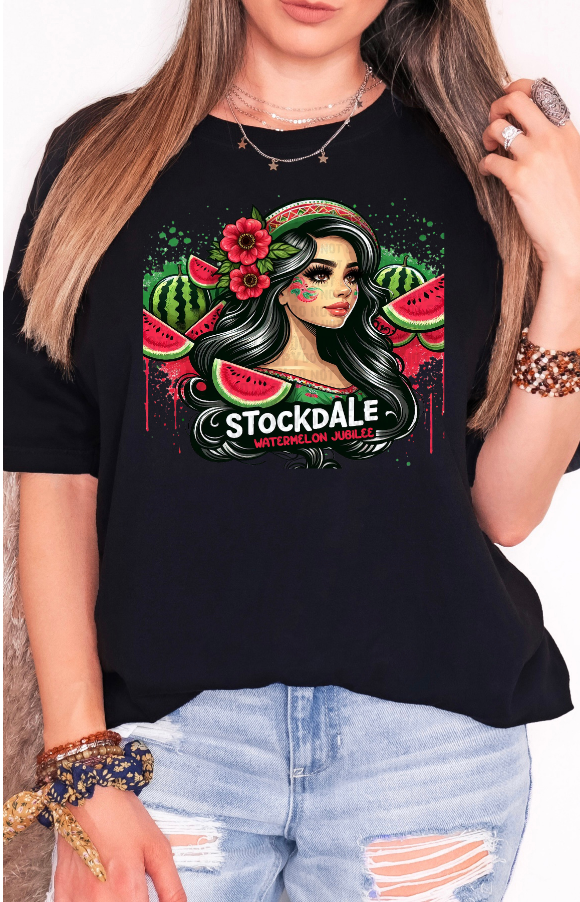 Beautiful Woman Stockdale Watermelon Jubilee T-Shirt