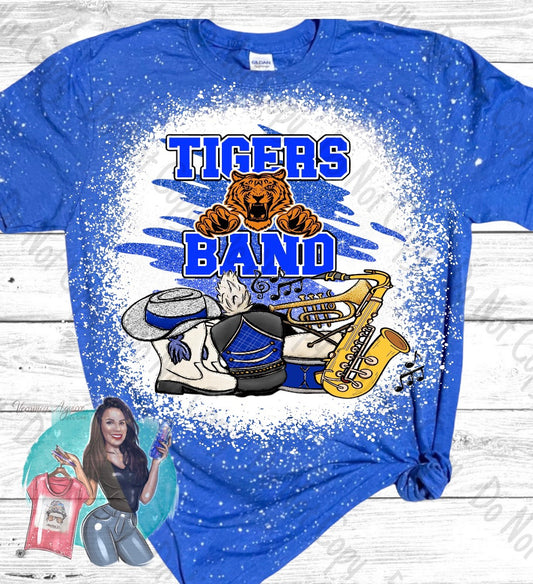 Goliad Tigers Band Bleached T-Shirt