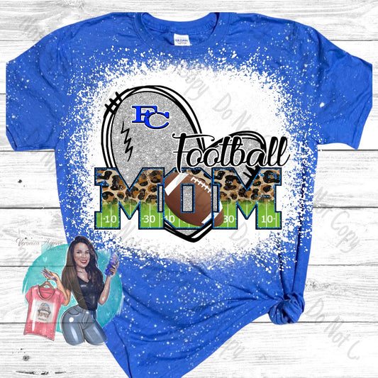 Falls City Beavers Football Mom Bleached T-Shirt