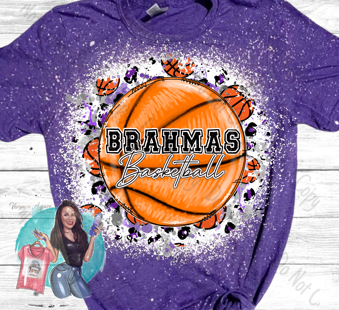 Brahmas Basketball Bleached T-Shirt