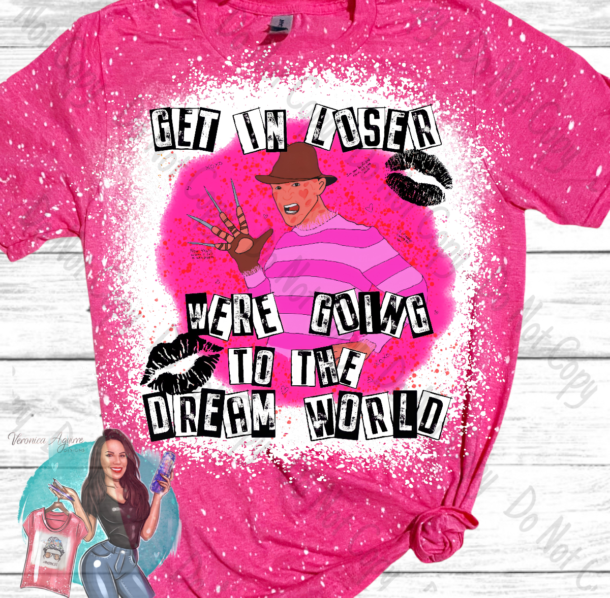 Get In Loser We’re Going To The Dream World Bleached T-Shirt