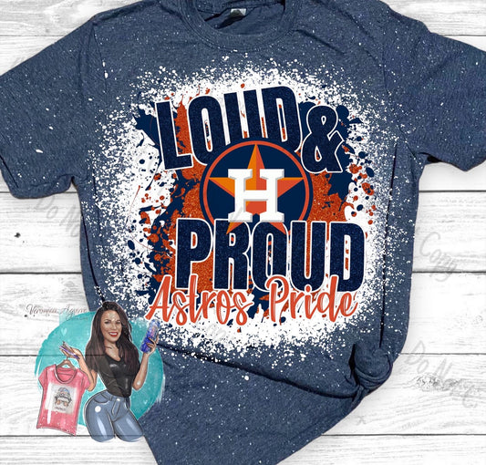 Texas Baseball Loud & Proud Bleached T-Shirt