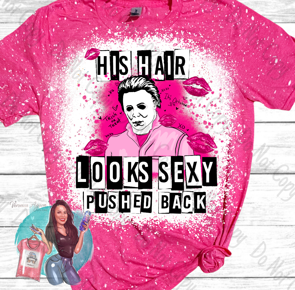 His Hair Looks Sexy Pushed Back Bleached T-Shirt