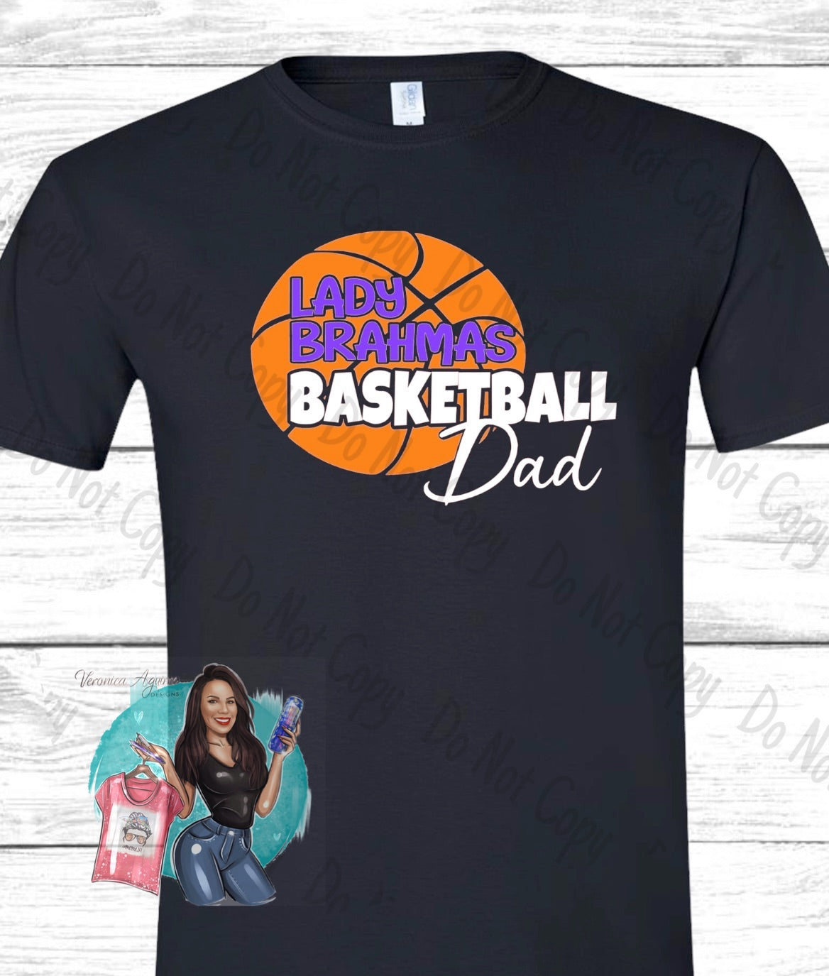 Lady Brahmas Basketball Dad T-Shirt