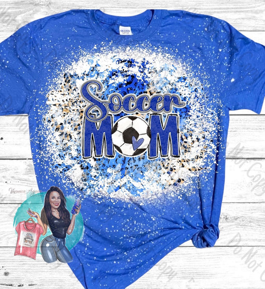 Soccer Mom Leopard Bleached T-Shirt