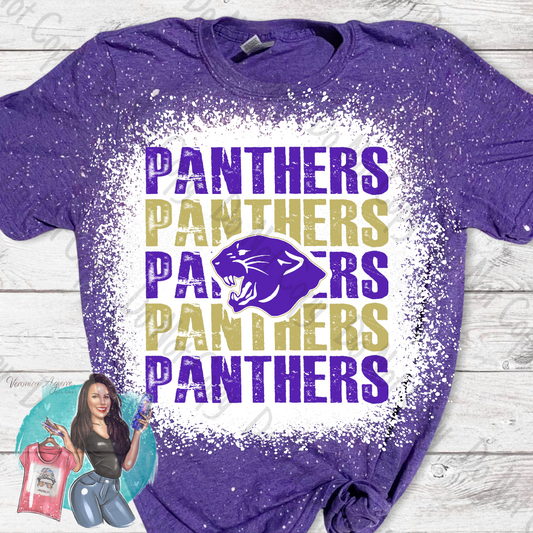 Navarro Panthers Repeated Mascot Bleached T-Shirt