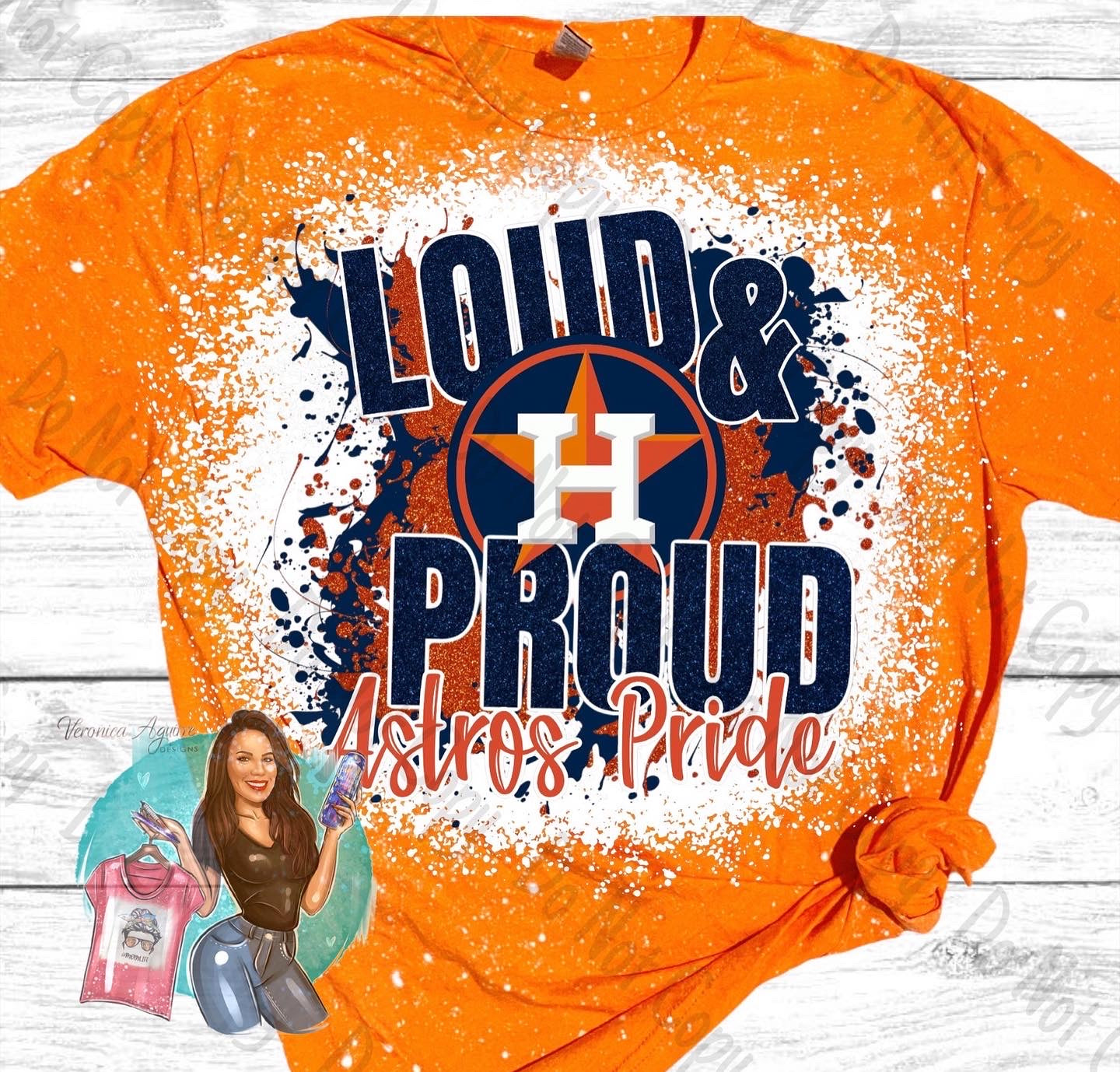 Texas Baseball Loud & Proud Bleached T-Shirt