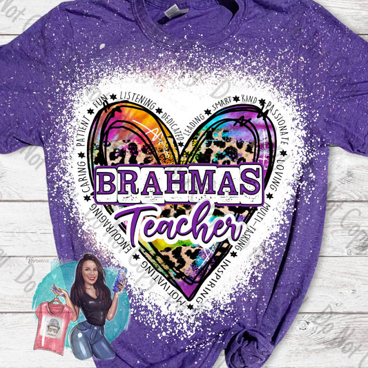 Brahmas Teacher Bleached T-Shirt