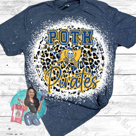 Poth Pirates Leopard Bleached T-Shirt