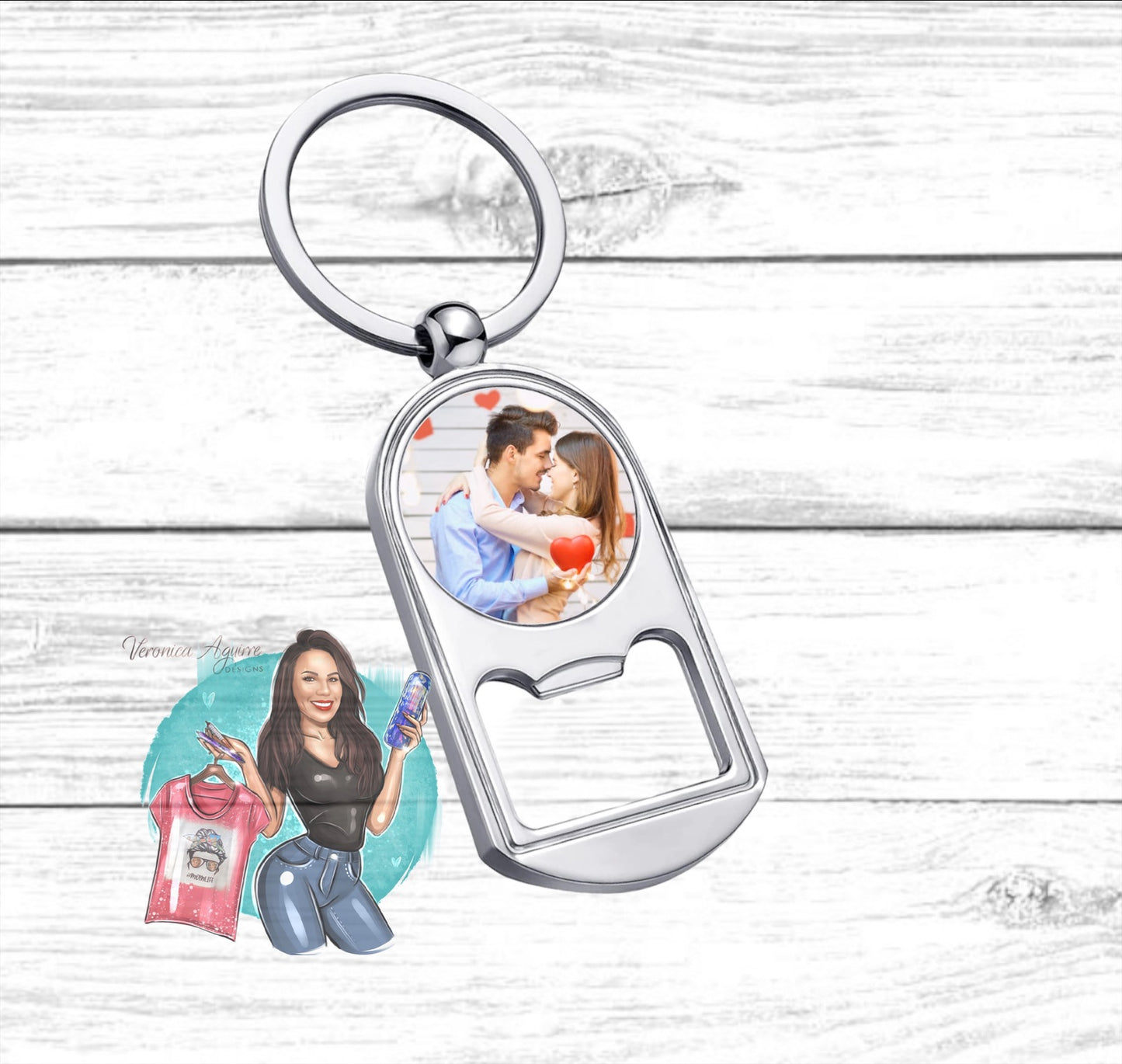 Picture Bottle Opener Keychain