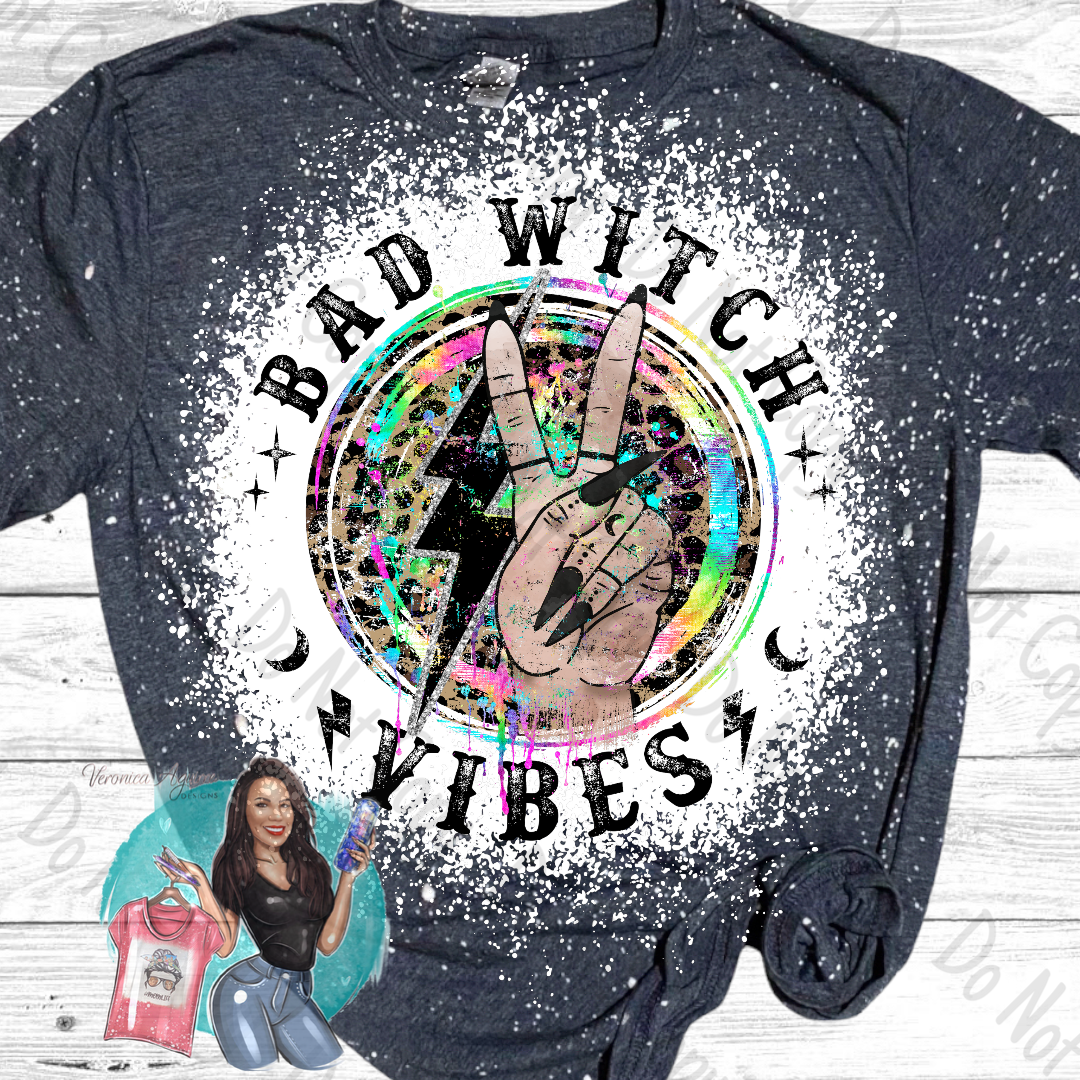 Bad Witch Vibes Bleached T-Shirt