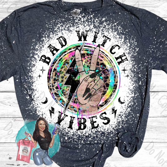 Bad Witch Vibes Bleached T-Shirt