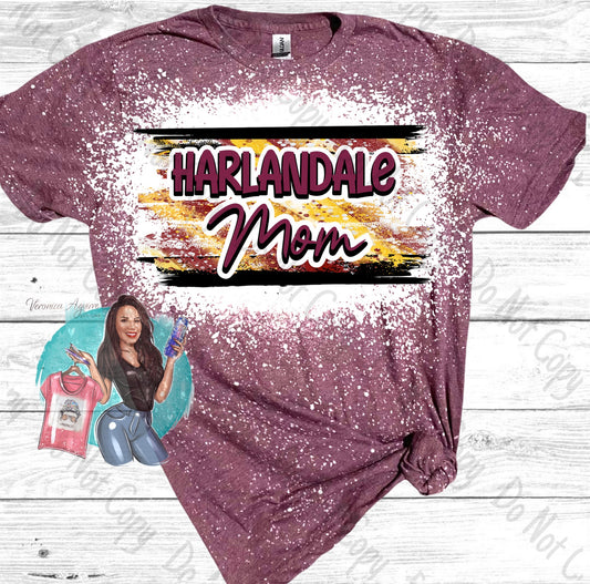 Harlandale Indians Harlandale Mom Bleached T-Shirt