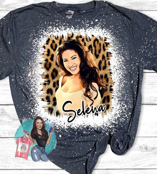 Selena Leopard Cheetah Bleached T-Shirt