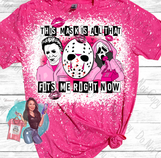 This Mask Is All That Fits Me Right Now Bleached T-Shirt