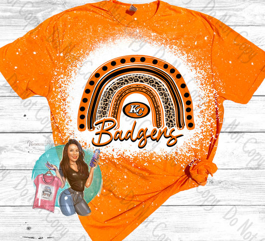 Karnes City Badgers Rainbow Bleached T-Shirt