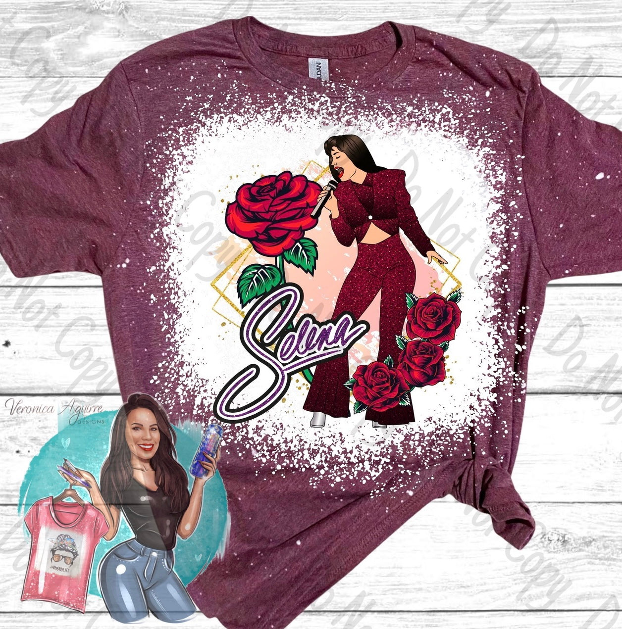 Selena Roses Bleached T-Shirt