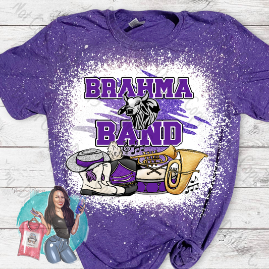 Stockdale Brahmas Brahma Band Instruments Bleached T-Shirt