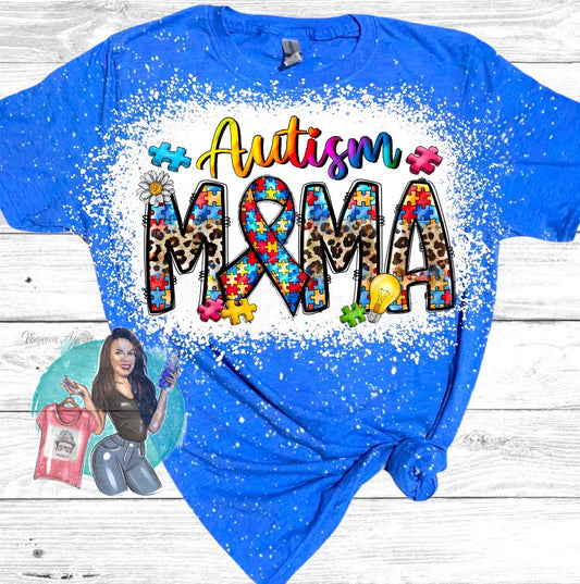 Autism Mama Bleached T-Shirt