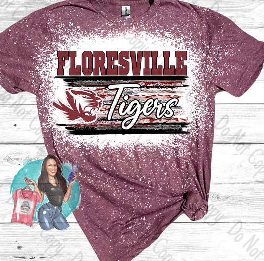 Floresville Tigers Bleached T-Shirt