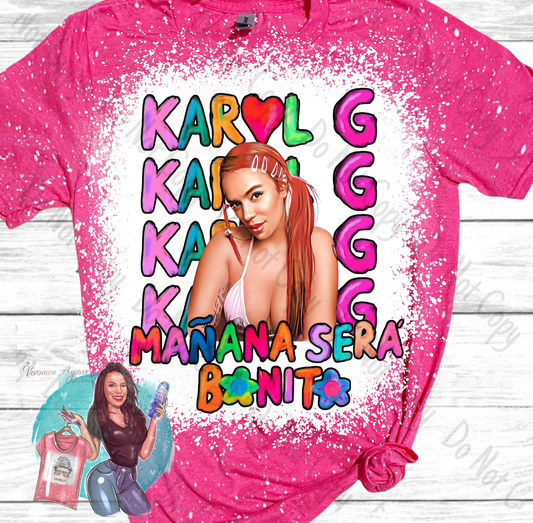 Karol G Mañana Sera Bonito Bleached T-Shirt