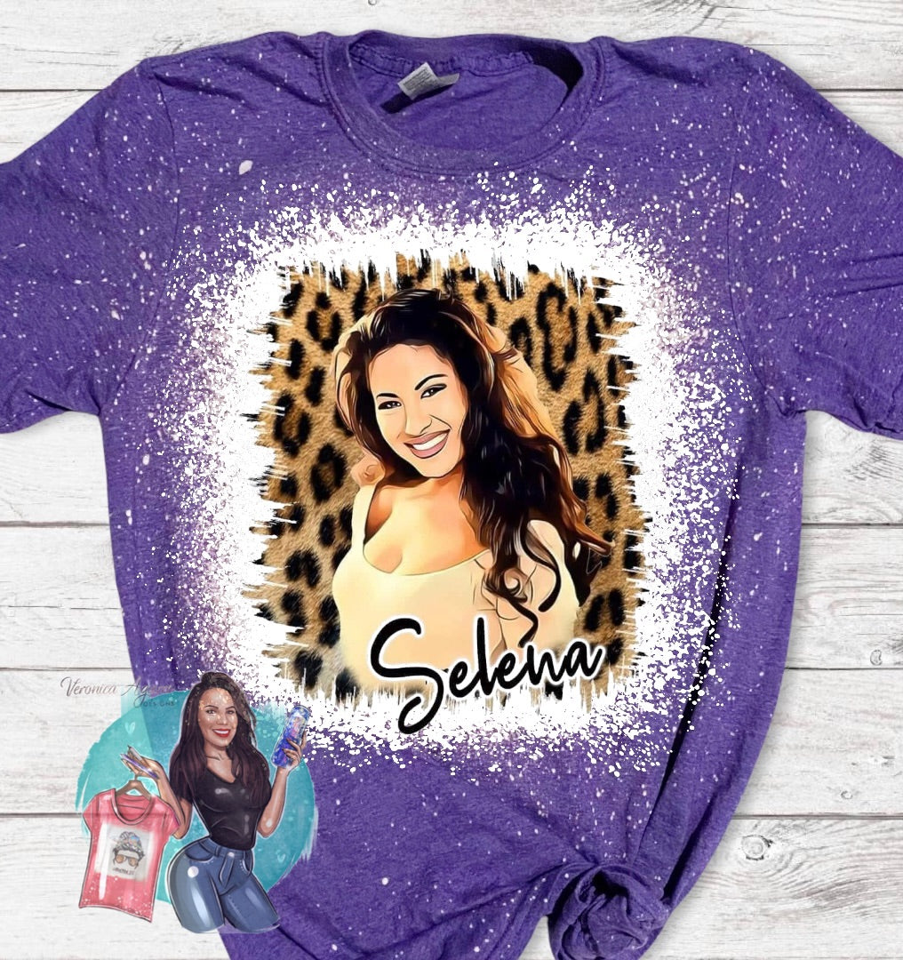 Selena Leopard Cheetah Bleached T-Shirt