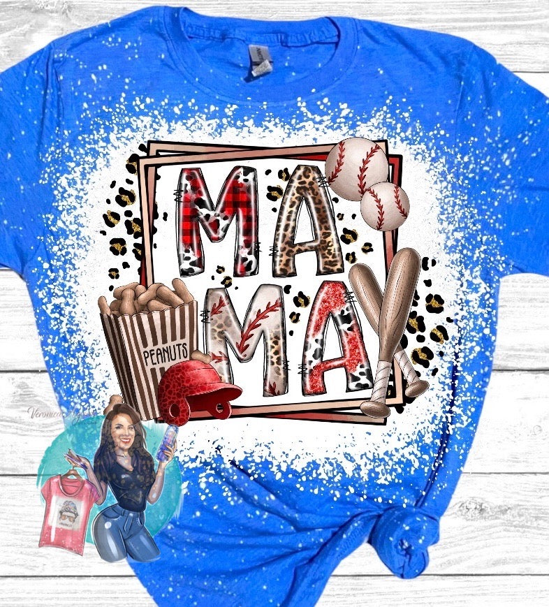 Baseball Mama Bleached T-Shirt